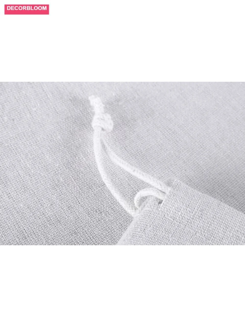 Organic Linen Bread Bags with Plastic Lining, Reusable Drawstring Storage, 3